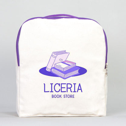 Mor VIP Kanvas Sırt Çantası (Özelleştirilebilir)