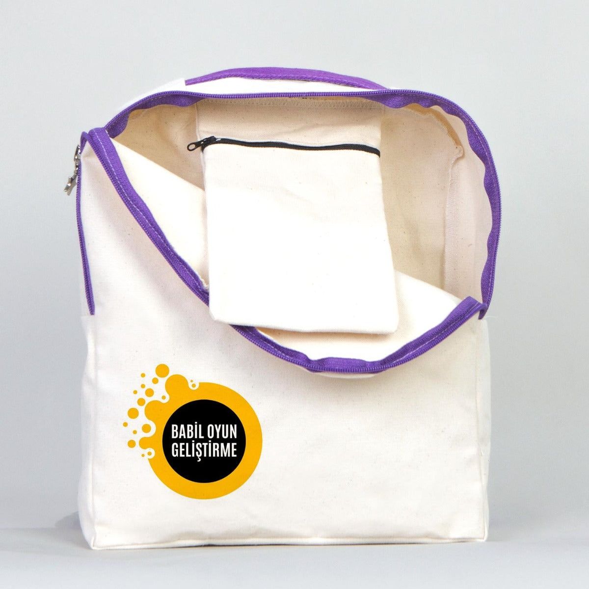 Mor VIP Kanvas Sırt Çantası (Özelleştirilebilir)