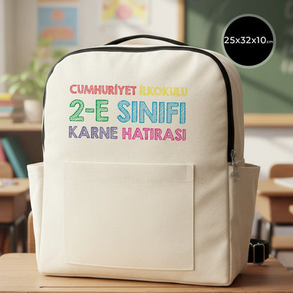 Karne Gününe Özel Siyah VIP Kanvas Sırt Çantası – Ön ve Yan Cepli