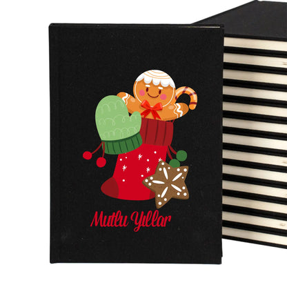 Yılbaşı Promosyon Defteri – Siyah Kanvas 14x20 cm Logo Baskılı - görsel 6