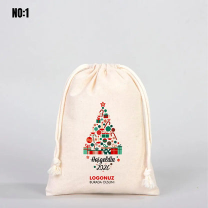 Baskılı Yılbaşı Kesesi 15,5x20cm (Özelleştirilebilir)
