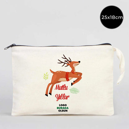 Yılbaşı Desenli El Çantası - 25x18cm Clutch (Özelleştirilebilir)