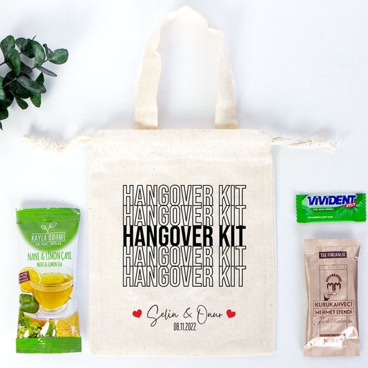 Hangover Kit Kesesi - Tek Tutma Kulp Bez Kese 15x20cm