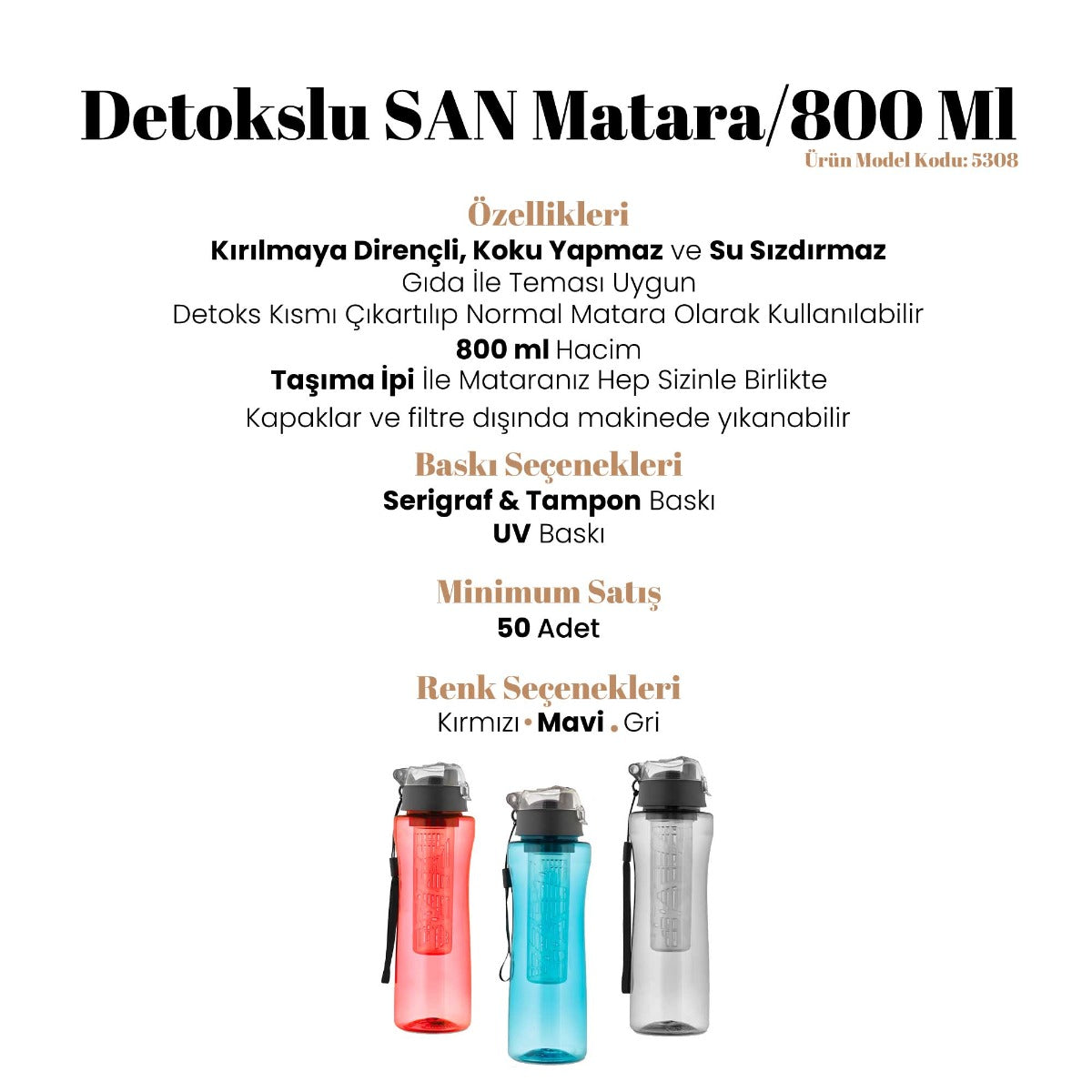 Detokslu SAN Matara / 800 Ml-5308