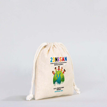 23 Nisan Bez Kese - 10x13 cm (Özelleştirilebilir)