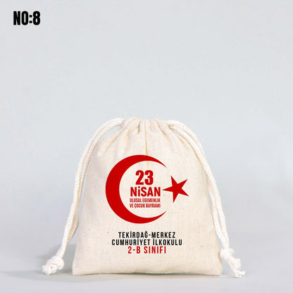 23 Nisan Bez Kese - 10x13 cm (Özelleştirilebilir)