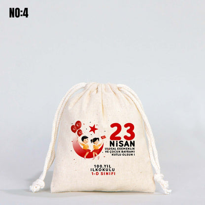 23 Nisan Bez Kese - 10x13 cm (Özelleştirilebilir)