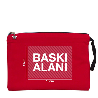 14 Mart Tıp Bayramı Hediyeleri - Clutch Çanta Kırmızı (25x18 cm) Astarlı