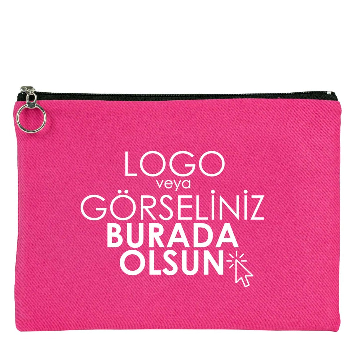 İpad Portföy Çanta Fuşya 30x21 cm Astarlı (Özelleştirilebilir)