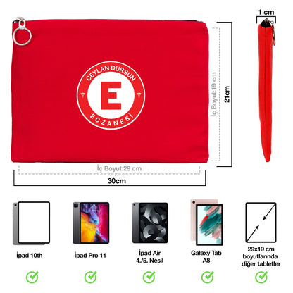 Portföy Çanta Kırmızı 30x21 cm Astarlı (Özelleştirilebilir)