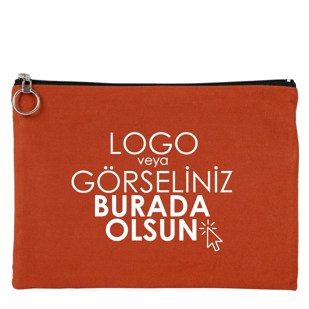 İpad Portföy Çanta Kiremit 30x21 cm Astarlı (Özelleştirilebilir)