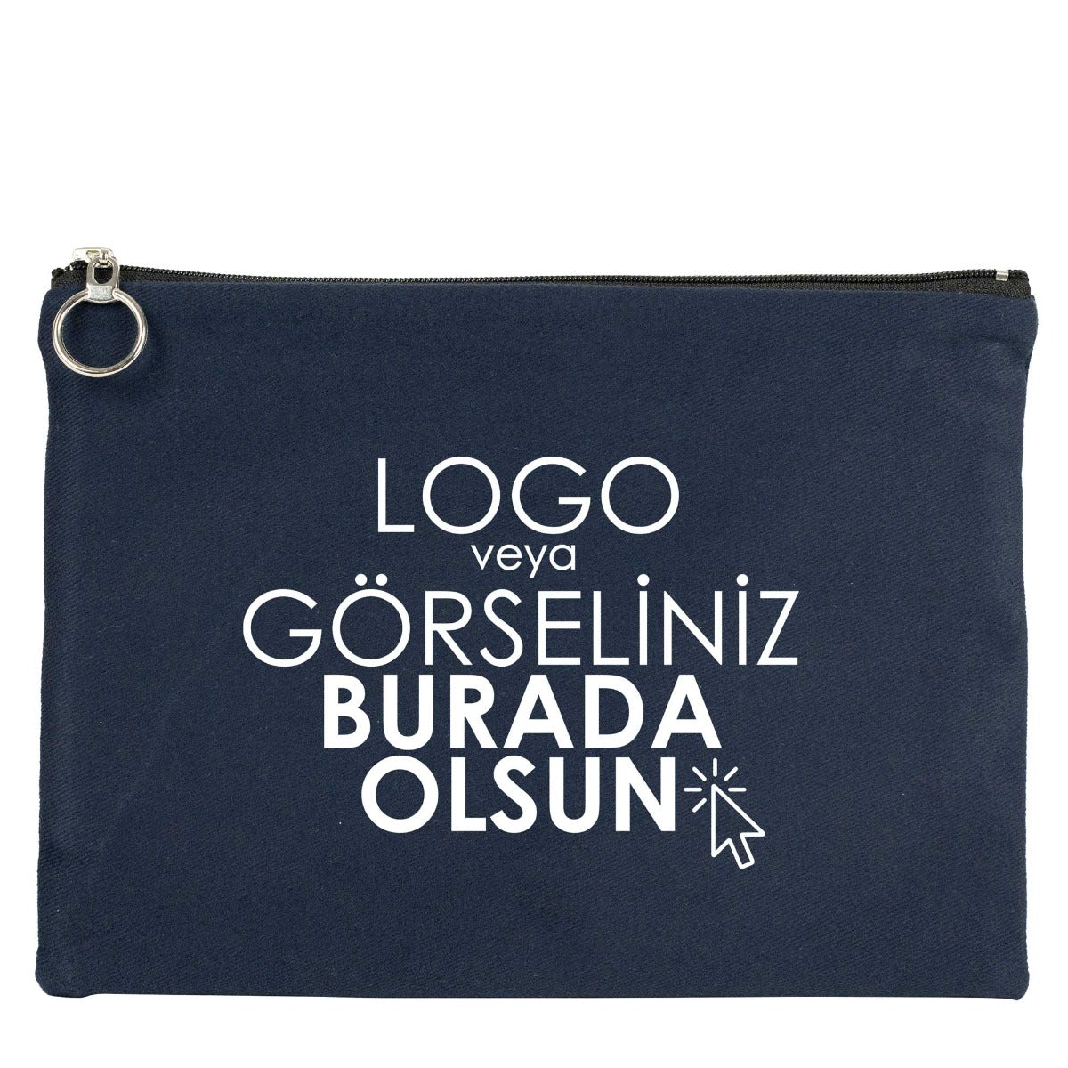 İpad Portföy Çanta Lacivert 30x21 cm Astarlı (Özelleştirilebilir)