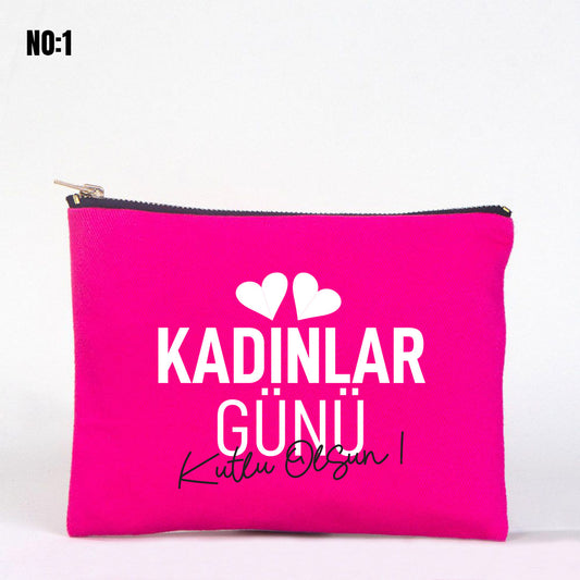 Kadınlar Gününe Özel Renkli Star Clutch - 21x15 cm