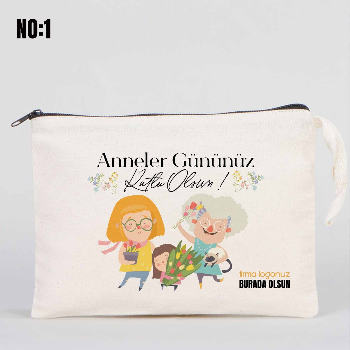 Anneler Günü Clutch Astarsız Çanta 25x18 cm