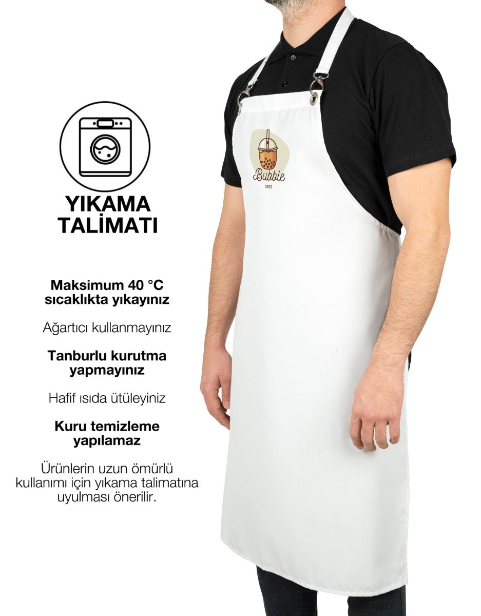 Baskılı MasterChef Mutfak Önlüğü - Beyaz