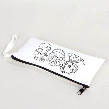 Boyanabilir Bez Kalemlik - Fil ve Köpek