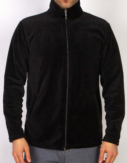 Fermuarlı Kışlık Polar - Siyah