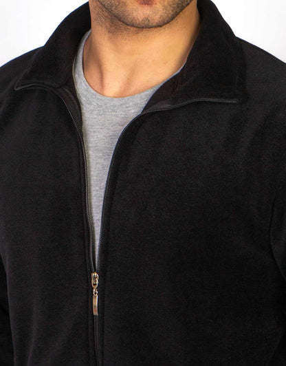 Fermuarlı Kışlık Polar - Siyah