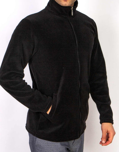 Fermuarlı Kışlık Polar - Siyah