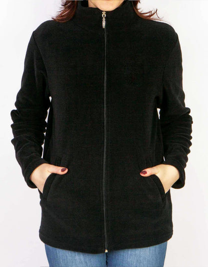 Fermuarlı Kışlık Polar - Siyah