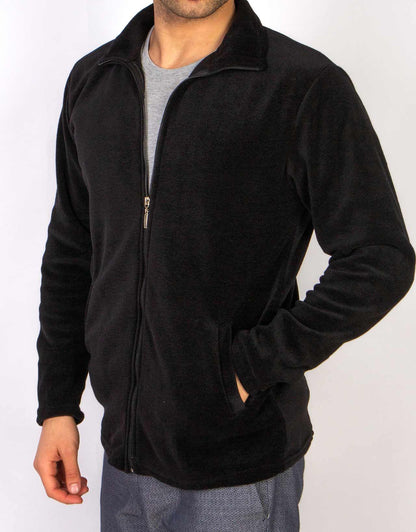 Fermuarlı Kışlık Polar - Siyah