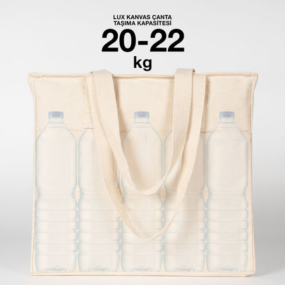 LUX Kanvas Çanta Fermuarlı - Ön Cepli, 40x35x10cm