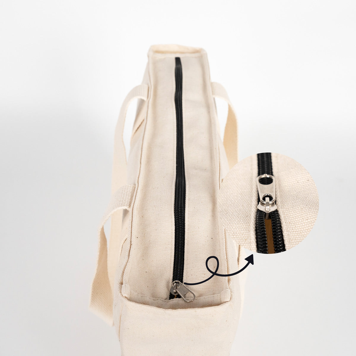 LUX Kanvas Çanta Fermuarlı - Ön Cepli, 40x35x10cm