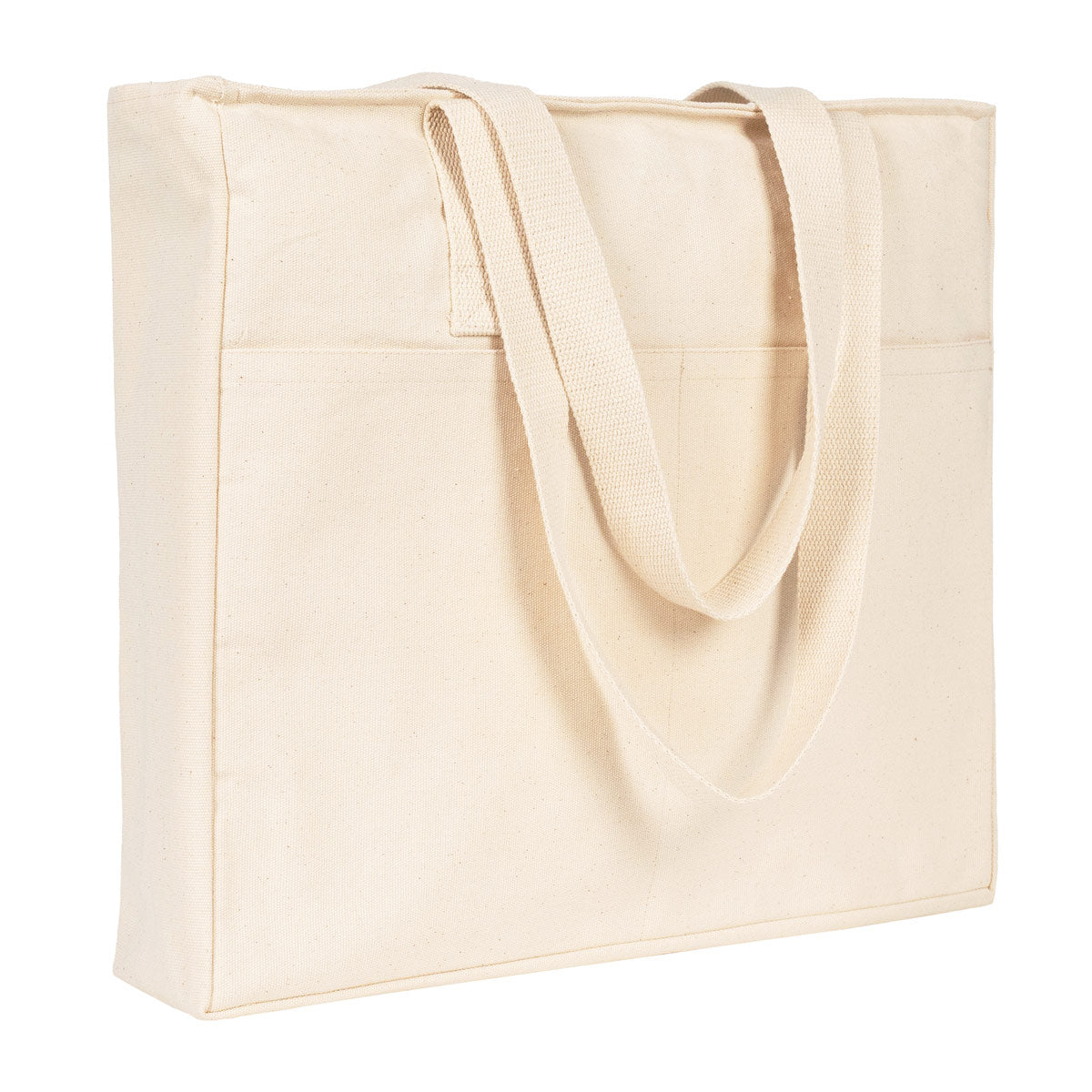 LUX Kanvas Çanta Fermuarlı - Ön Cepli, 40x35x10cm