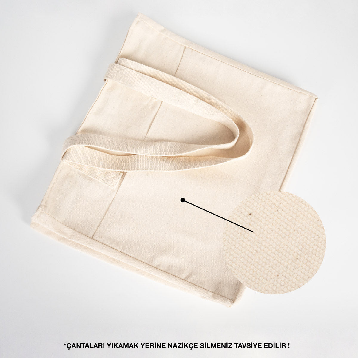 LUX Kanvas Çanta Fermuarlı - Ön Cepli, 40x35x10cm