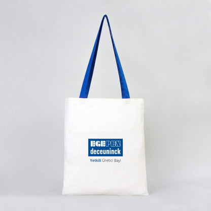 Ham Bez Çanta Saks Mavisi Kulp 35x40 cm (Özelleştirilebilir)