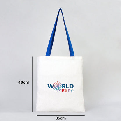 Ham Bez Çanta Saks Mavisi Kulp 35x40 cm (Özelleştirilebilir)