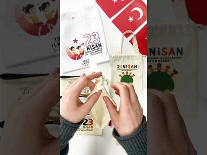 23 Nisan Bez Kese - 10x13 cm (Özelleştirilebilir)