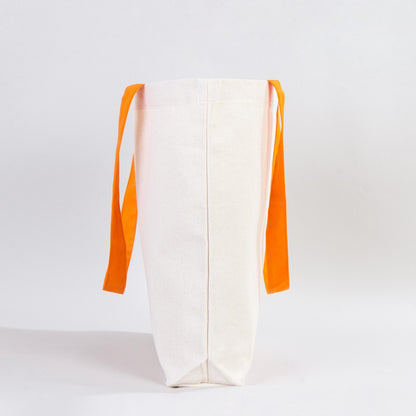 Kanvas Plaj Çantası Turuncu Kulp 48x41x10 cm (Özelleştirilebilir)