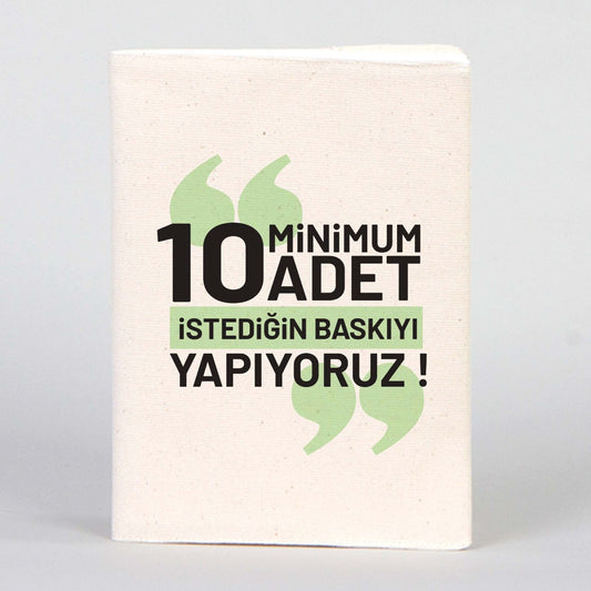 Kanvas Kılıf + Defter (Özelleştirilebilir)