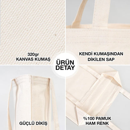 Kanvas Bez Çanta 35x40 cm (Özelleştirilebilir)