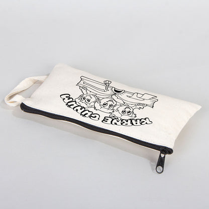 Karne Günü Boyanabilir Bez Kalemlik  21x10 cm - 3 Model  (Özelleştirilebilir)