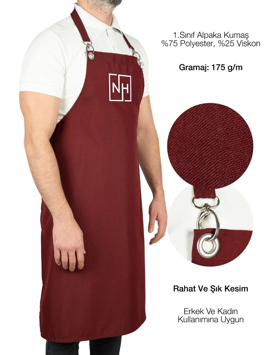 Baskılı MasterChef Mutfak Önlüğü - Bordo