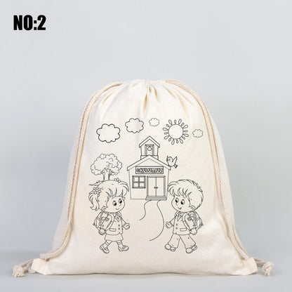 Okula Hoşgeldin Boyanabilir Çanta