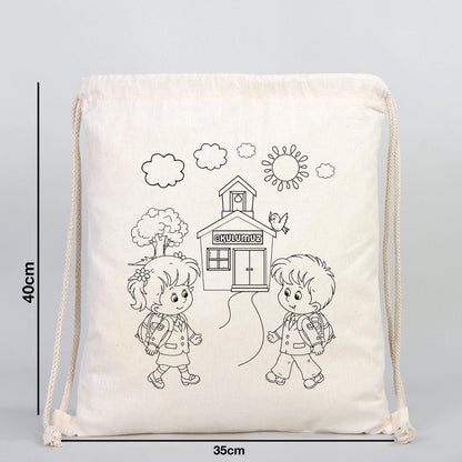 Okula Hoşgeldin Boyanabilir Çanta