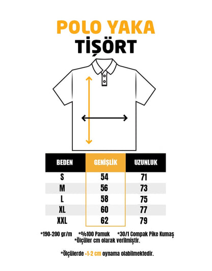 Polo Yaka Kırmızı Tişört - Dijital Baskılı