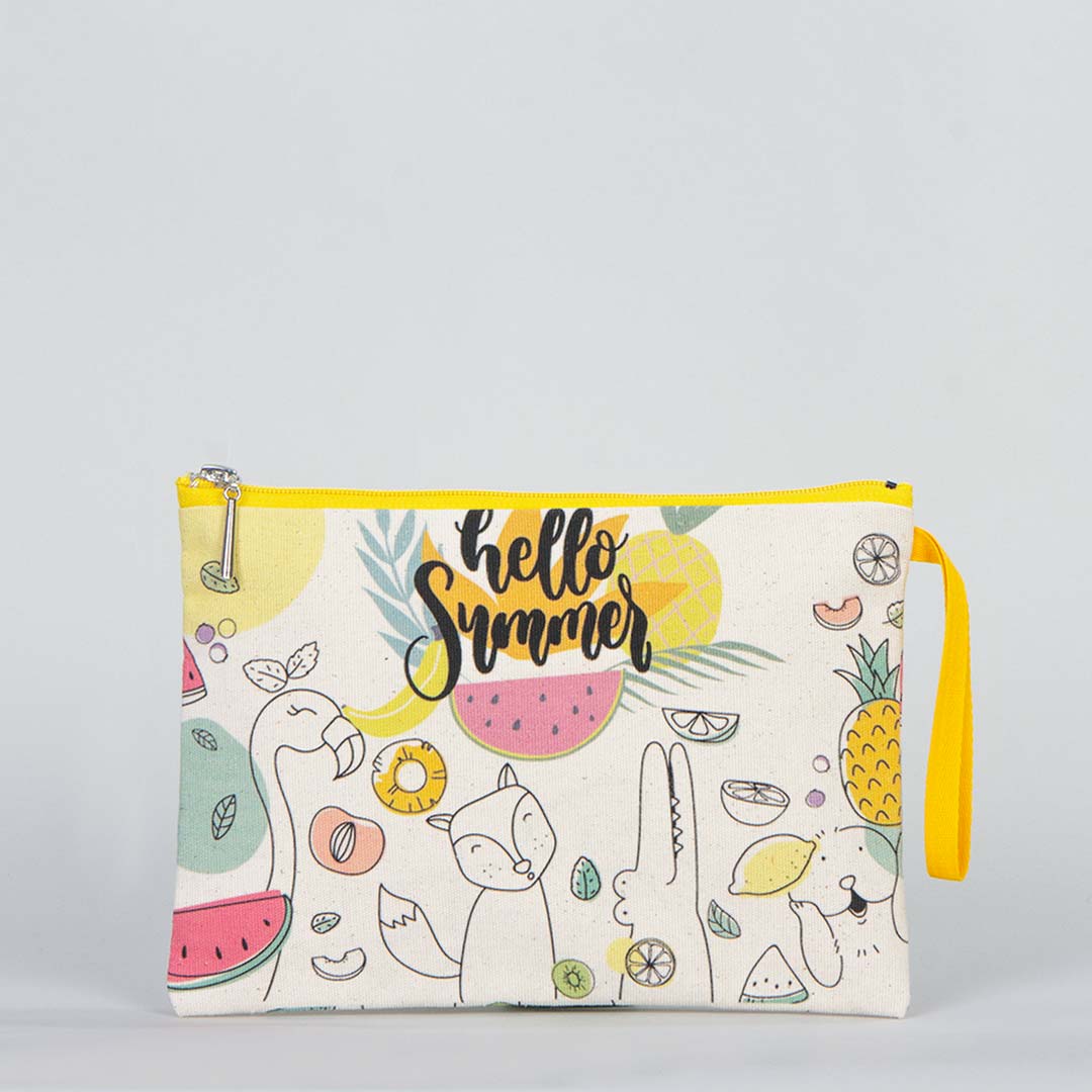 Summer Baskılı Clutch Set - Her Üründen 1 Adet