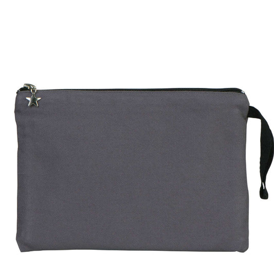 Clutch Kanvas Çanta Antrasit (25x18) Astarlı