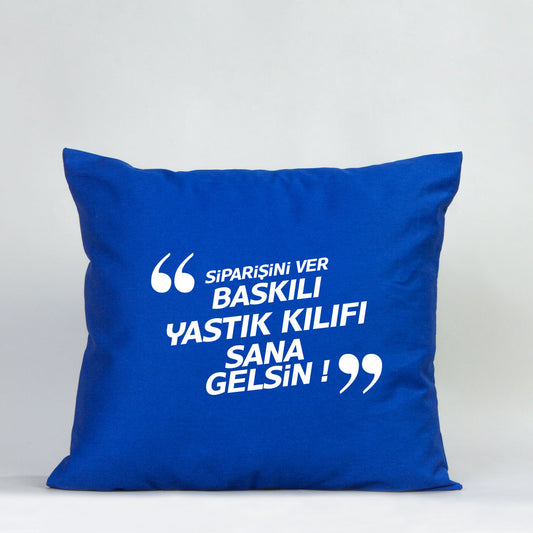 Yastık Kılıfı - Mavi (Özelleştirilebilir)