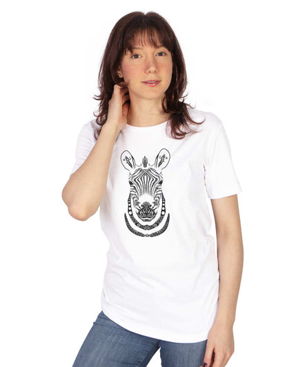 Zebra Desenli Mandala Tişört