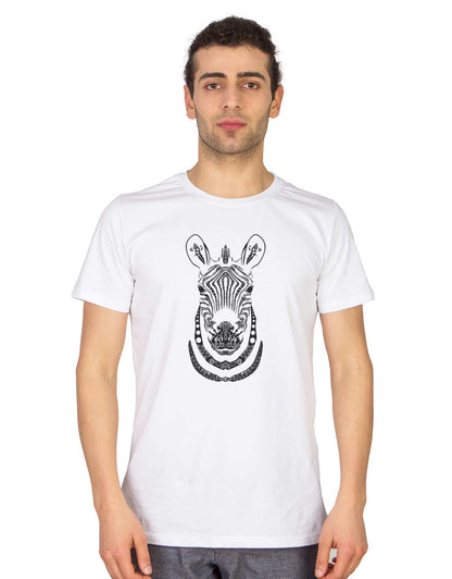 Zebra Desenli Mandala Tişört